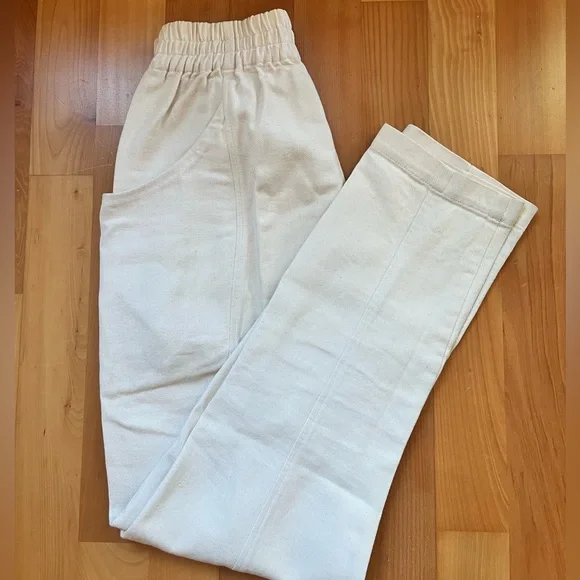 Elizabeth Suzann Clyde pants in natural cotton twill - Picture 3 of 7